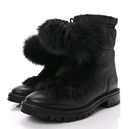 Jimmy Choo Lambkin Fur Glacie Pom-Pom Boots 38 Black 3 of 10