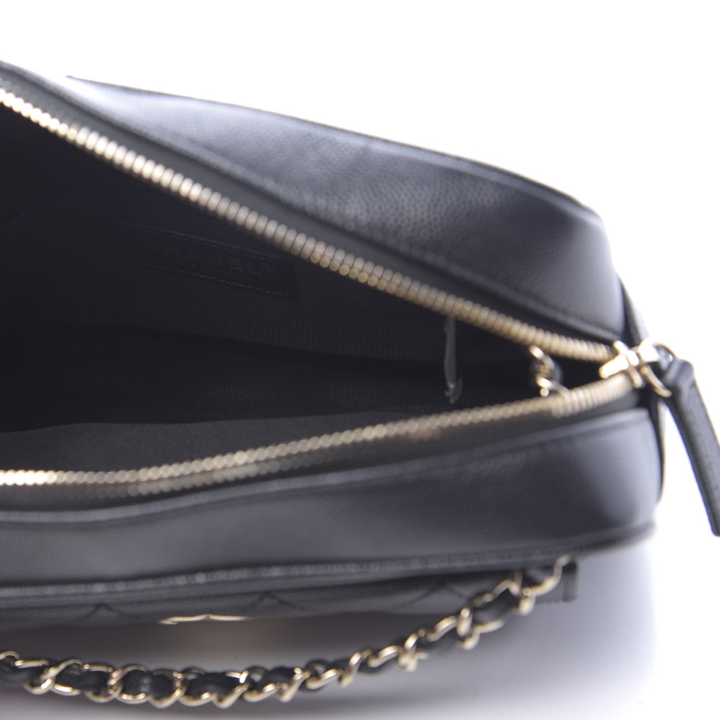 Caviar Quilted Small In & Out Camera Case Black