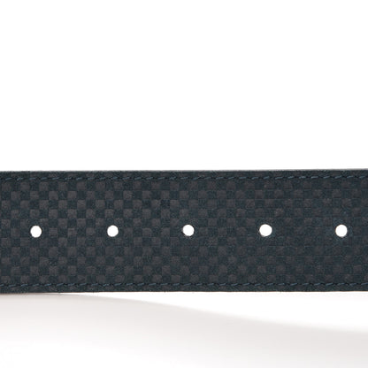 Louis Vuitton Suede Calfskin Mini Damier 40mm LV Initiales Belt 90 36 Green 5 of 6