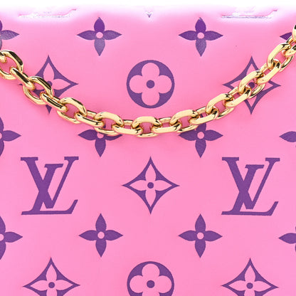 Louis Vuitton Lambskin Embossed Monogram Vuittamins Pochette Coussin Rose Violet 7 of 9