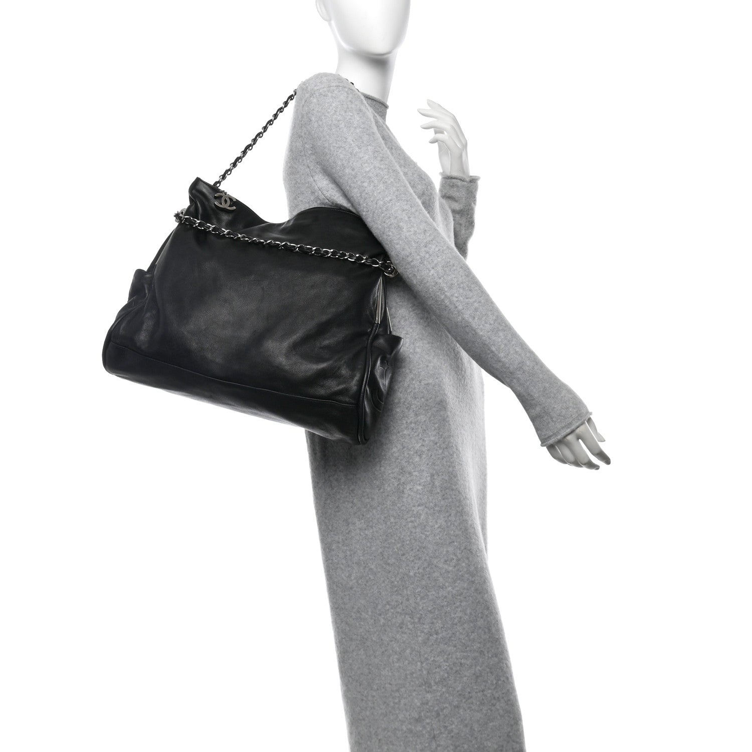 Chanel Lambskin Large Ultimate Soft Tote Black 2 of 10