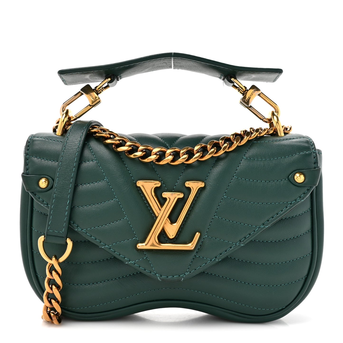 Calfskin New Wave Chain PM Emerald