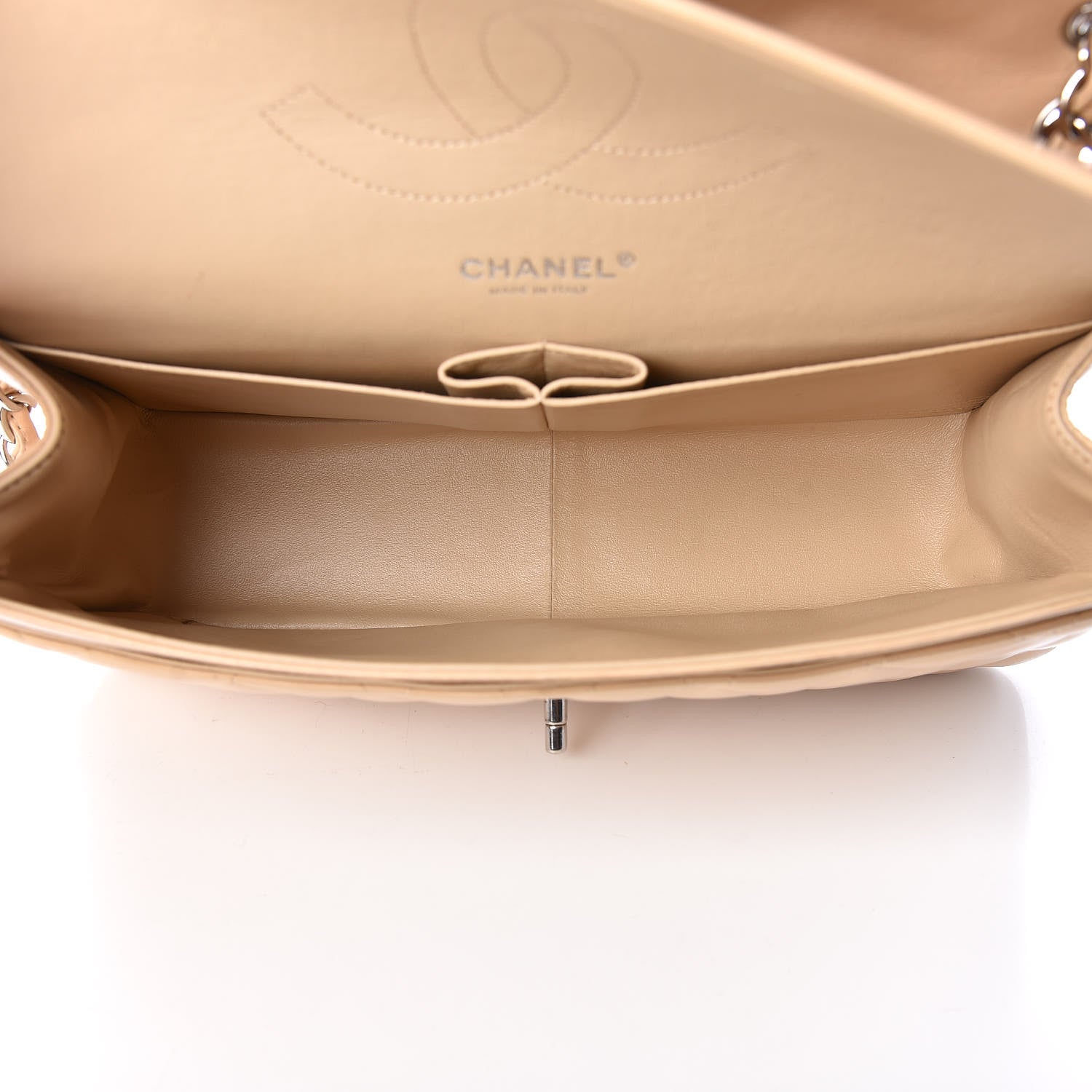 Chanel Lambskin Quilted Jumbo Double Flap Beige Clair 5 of 15