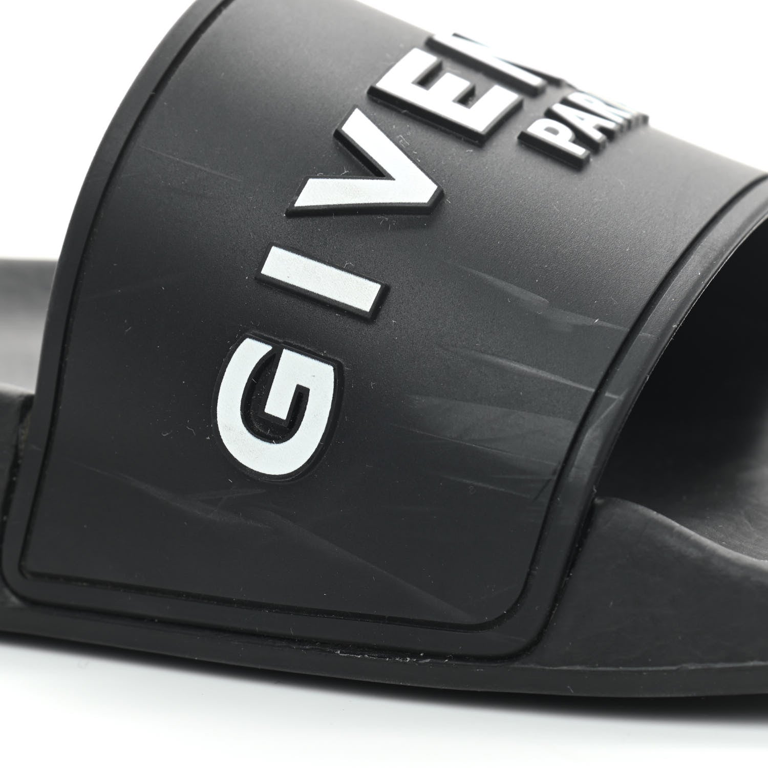Givenchy Rubber Logo Pool Slide Sandals 37 Black 8 of 8
