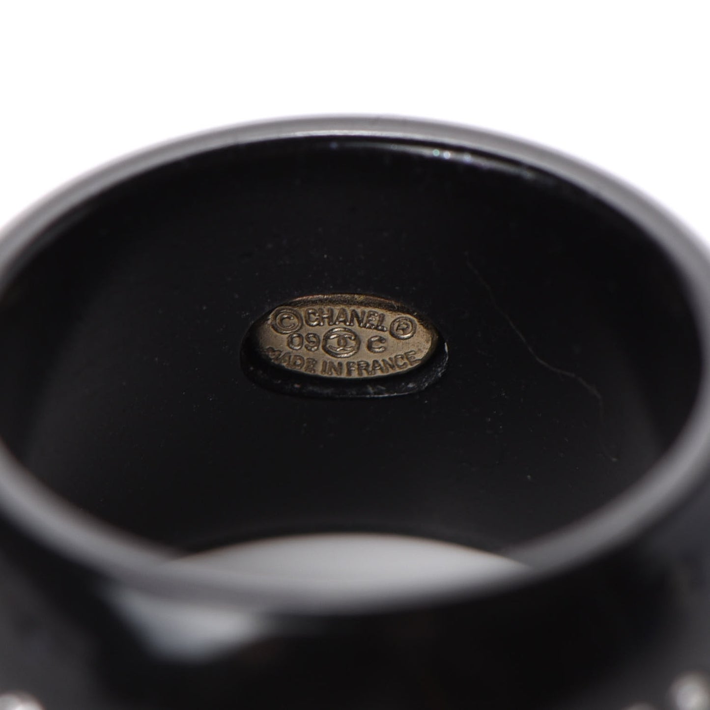 Resin Crystal CC Ring 6.5 Black