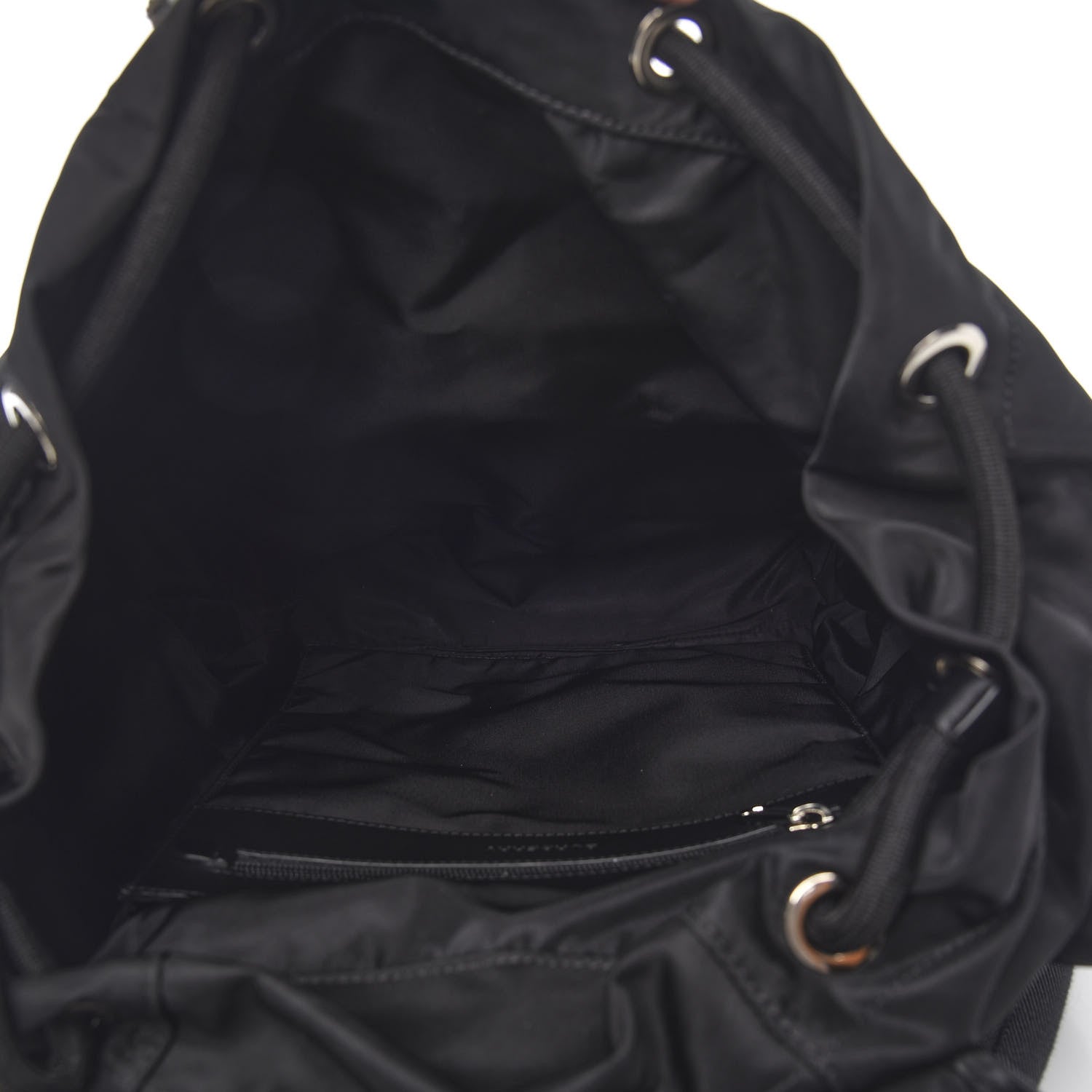 Burberry Nylon Calfskin Logo Detail Backpack Black 4 of 9