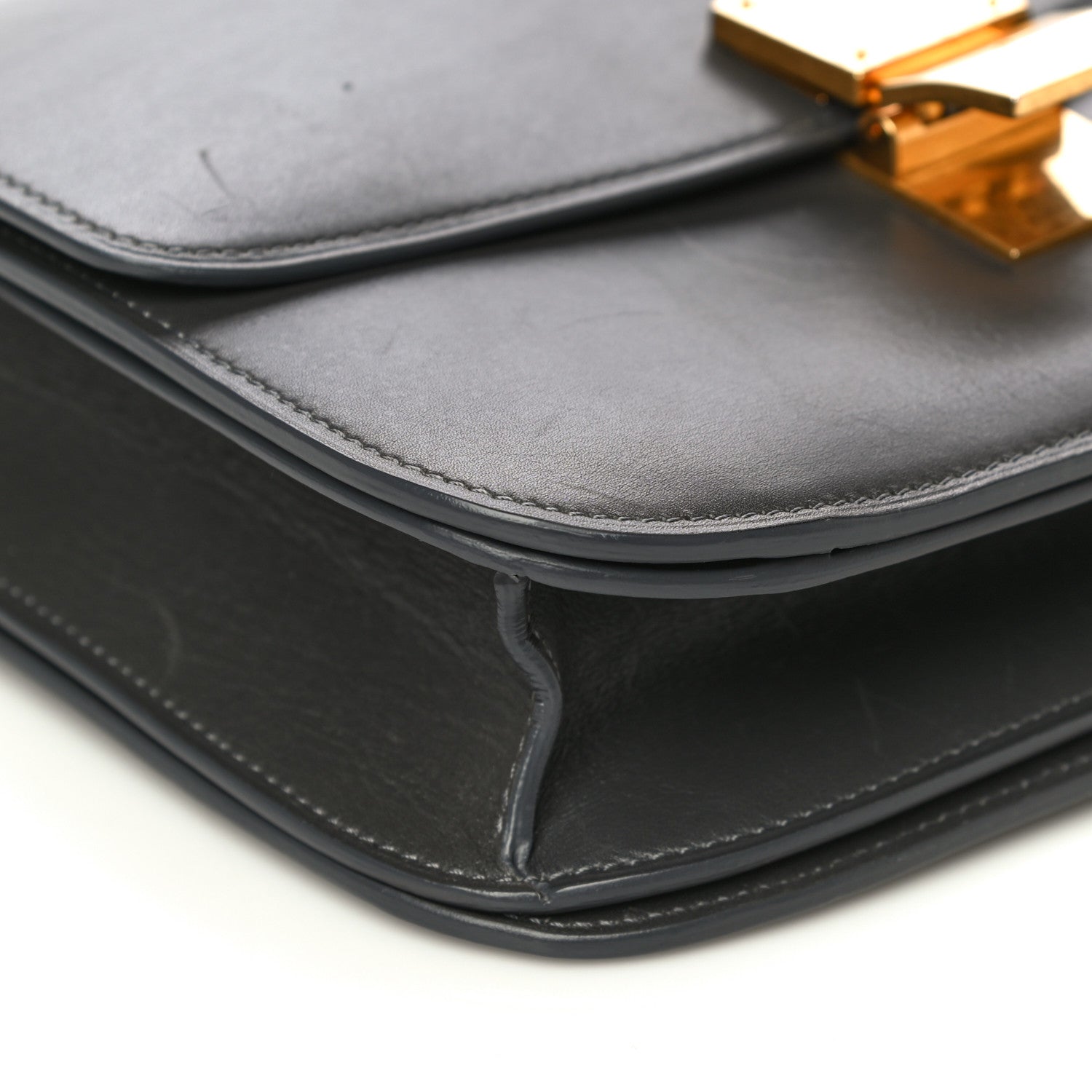 Celine Box Calfskin Medium Classic Box Flap Bag Grey 4 of 36