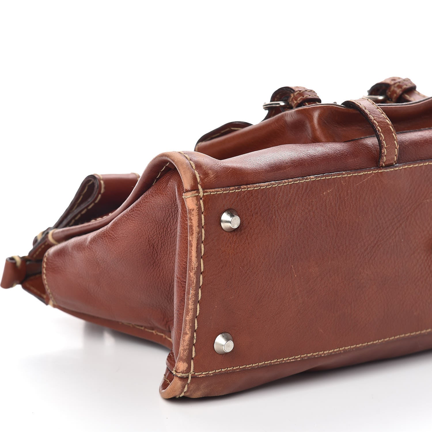 Chloe Calfskin Edith Satchel Ecureil Brown 7 of 8