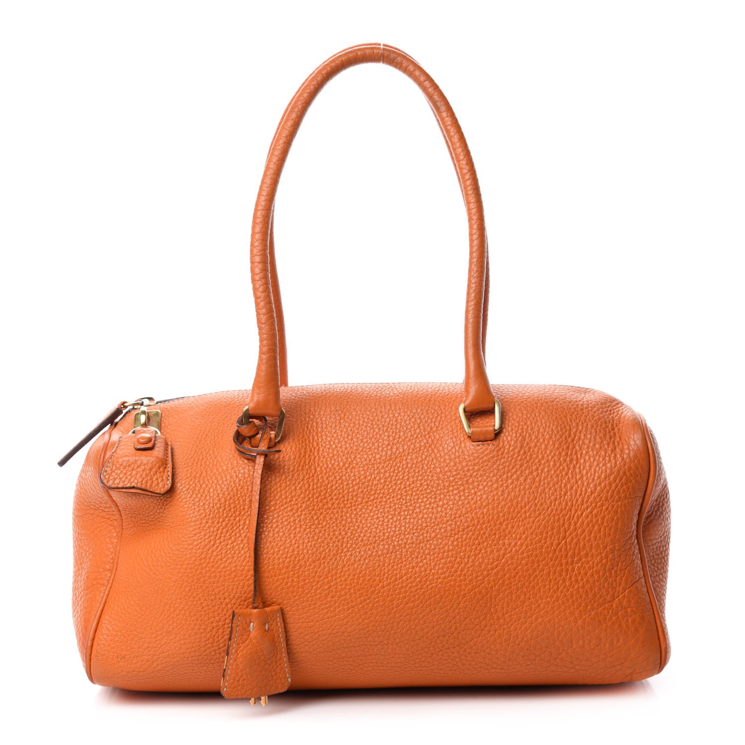 Prada Vitello Daino Shoulder Bag Papaya 1 of 21