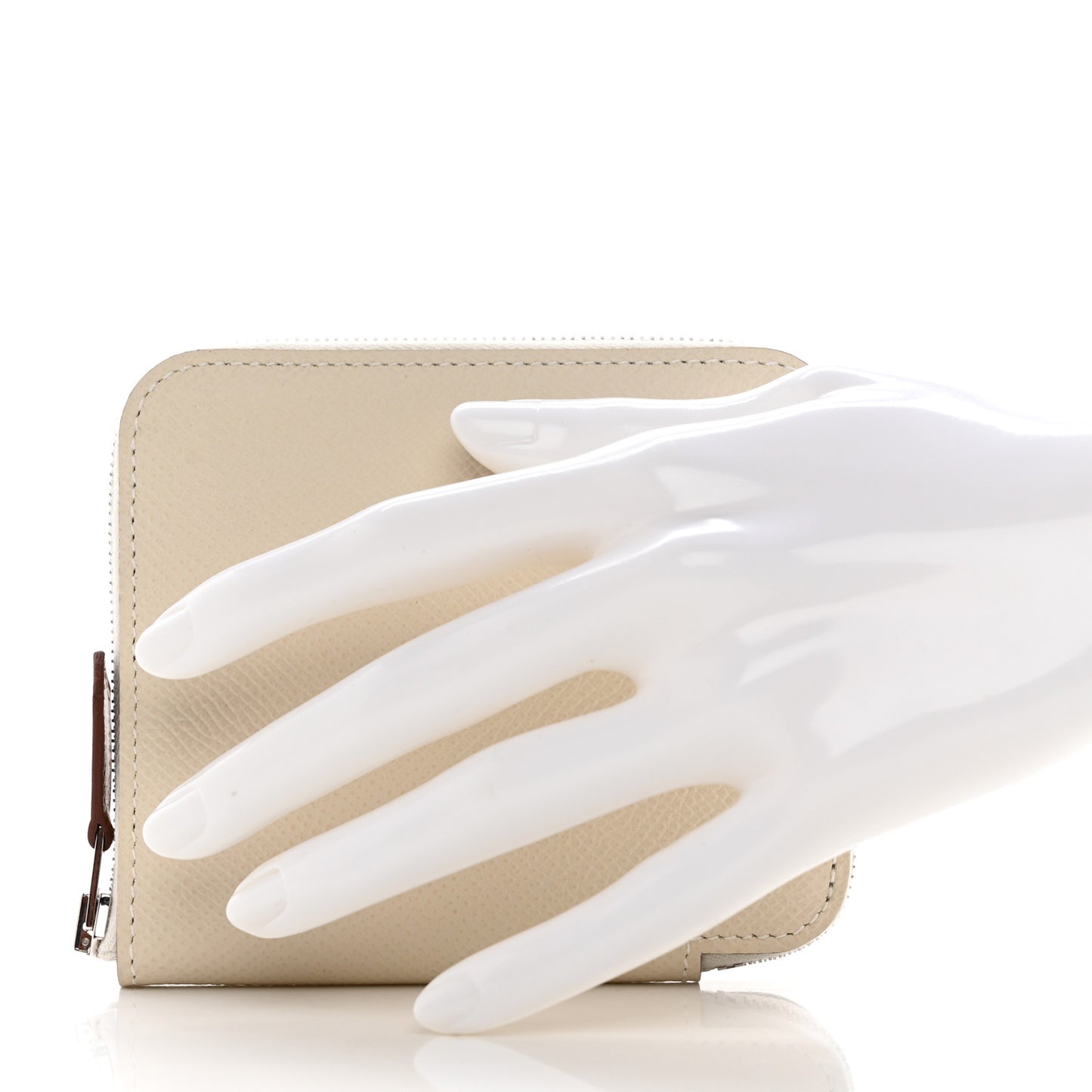 Epsom Silk'In Compact Wallet Craie Caban Jaune Ambre