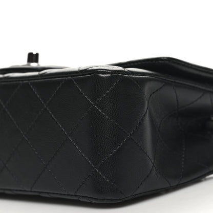 Chanel Lambskin Quilted Mini Rectangular Flap Black 10 of 11