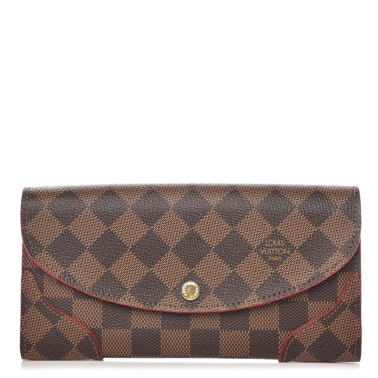 Louis Vuitton Damier Ebene Caissa Wallet Cherry 1 of 8