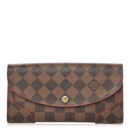 Louis Vuitton Damier Ebene Caissa Wallet Cherry 1 of 8
