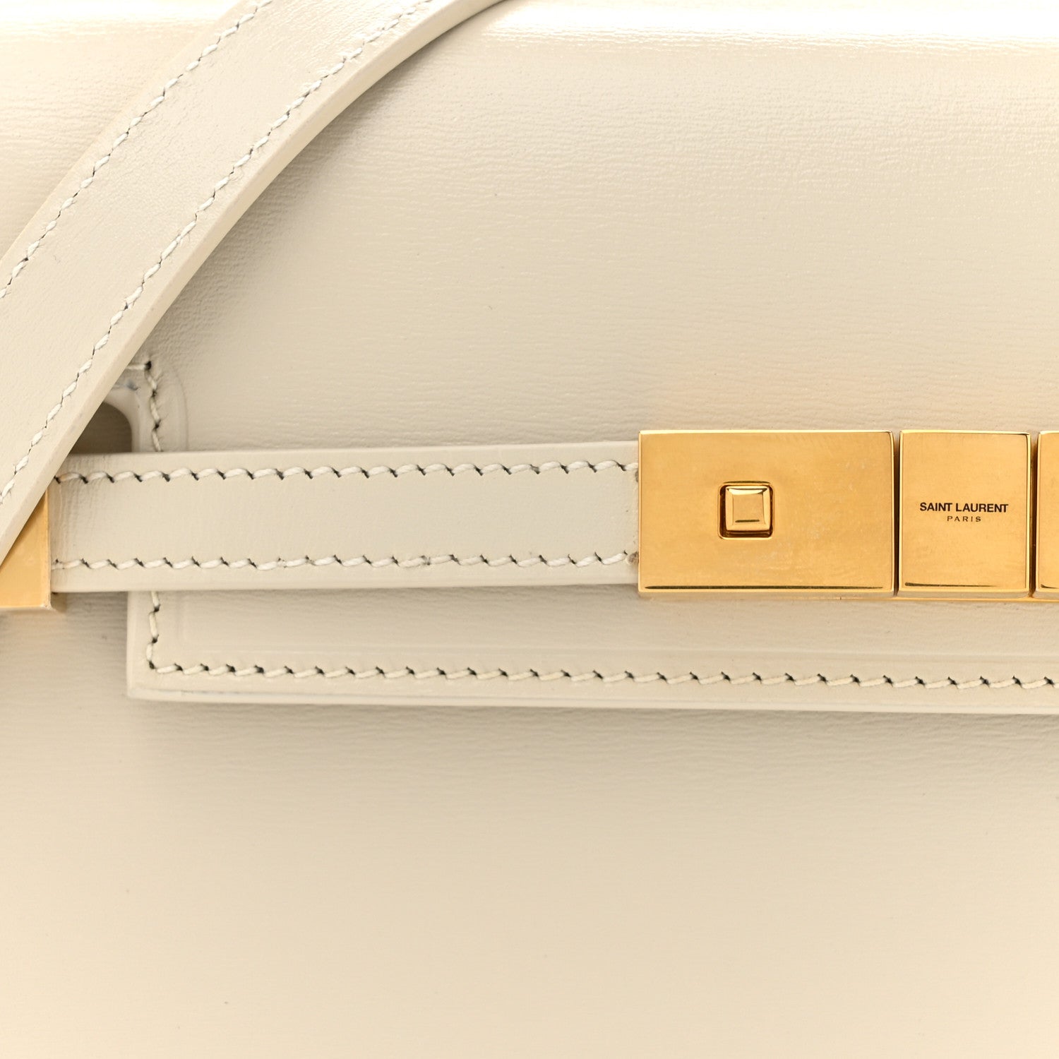 Saint Laurent Smooth Calfskin Mini Manhattan Shoulder Bag Blanc Vintage 8 of 11