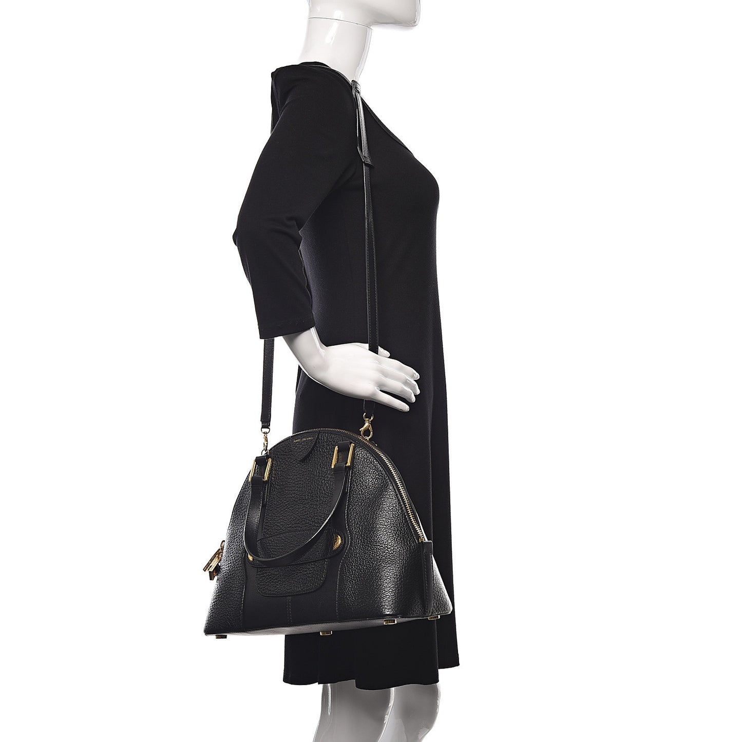 Calfskin Bowery Sutton Satchel Black