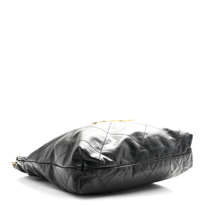 Chanel Shiny Calfskin Quilted Small Chanel 22 Black 4 of 10
