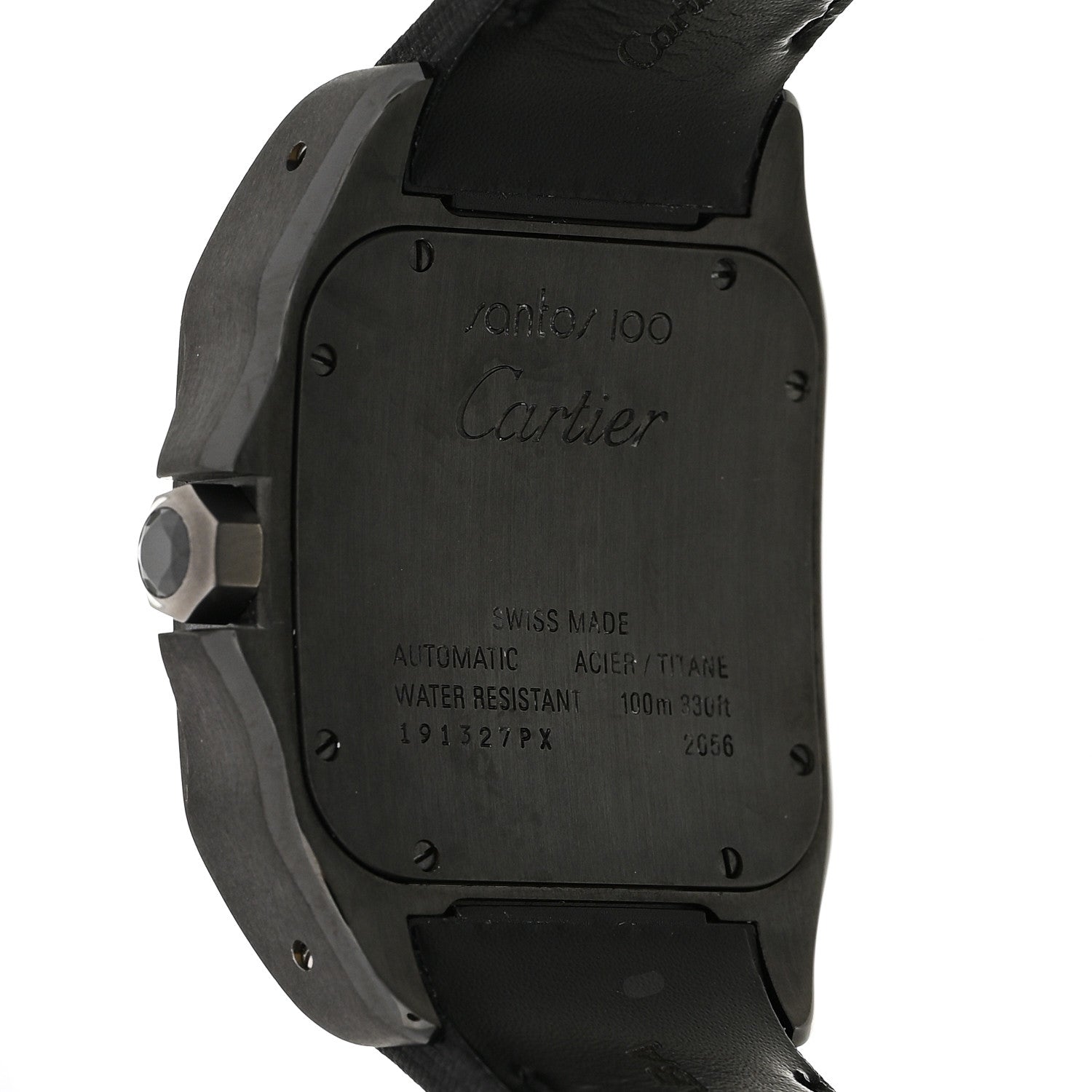 Cartier ADLC Titanium Nylon 38mm Santos 100 Chronograph Automatic Watch Black 4 of 5