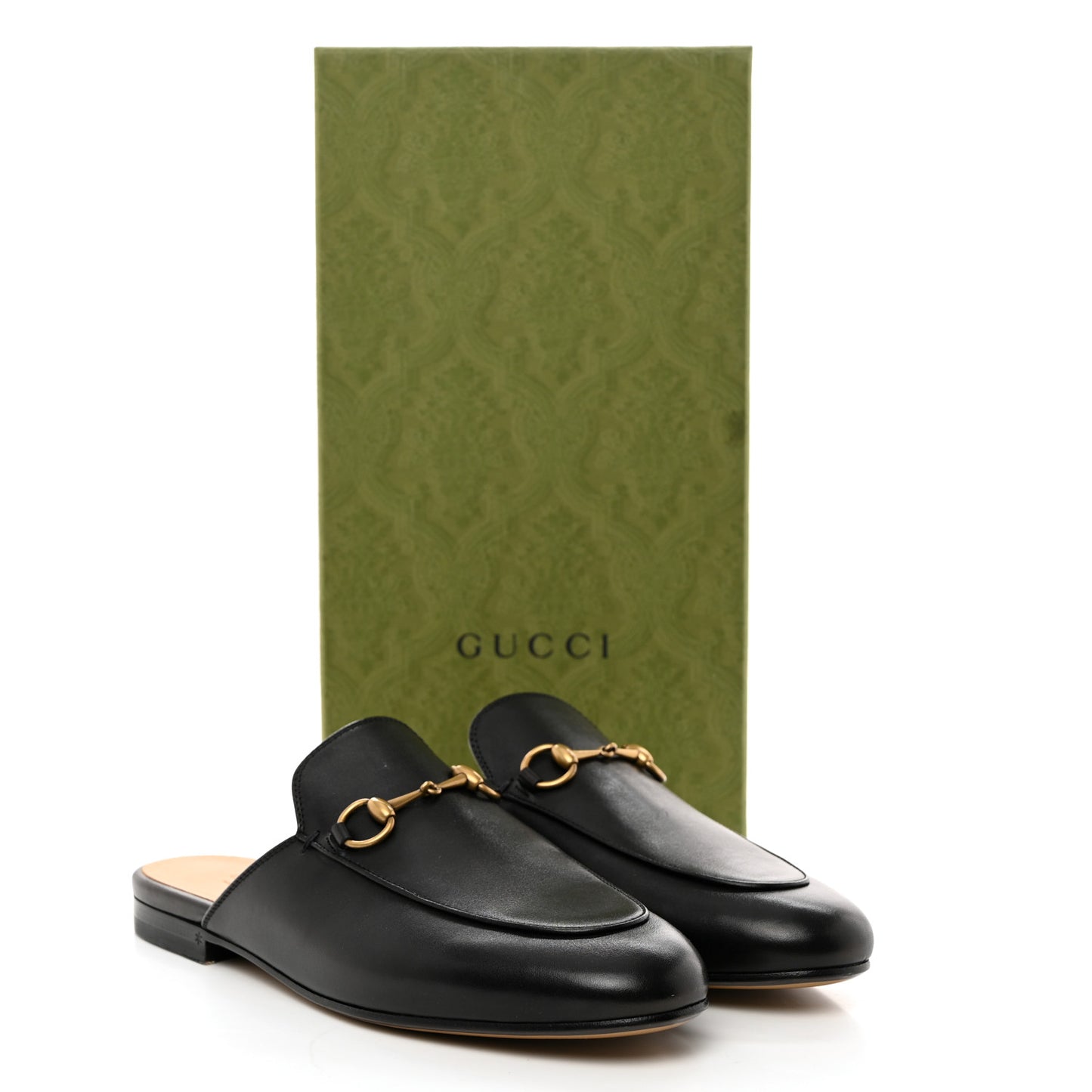Calfskin Princetown Slippers 38 Black