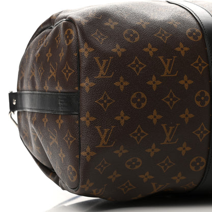 Louis Vuitton Monogram Macassar Keepall Bandouliere 45 9 of 12