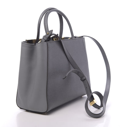 Fendi Vitello Elite Petite 2Jours Tote Grigio Grigio Chiaro 3 of 10