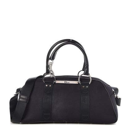 Christian Dior Nylon Crystal Satchel Black 1 of 19