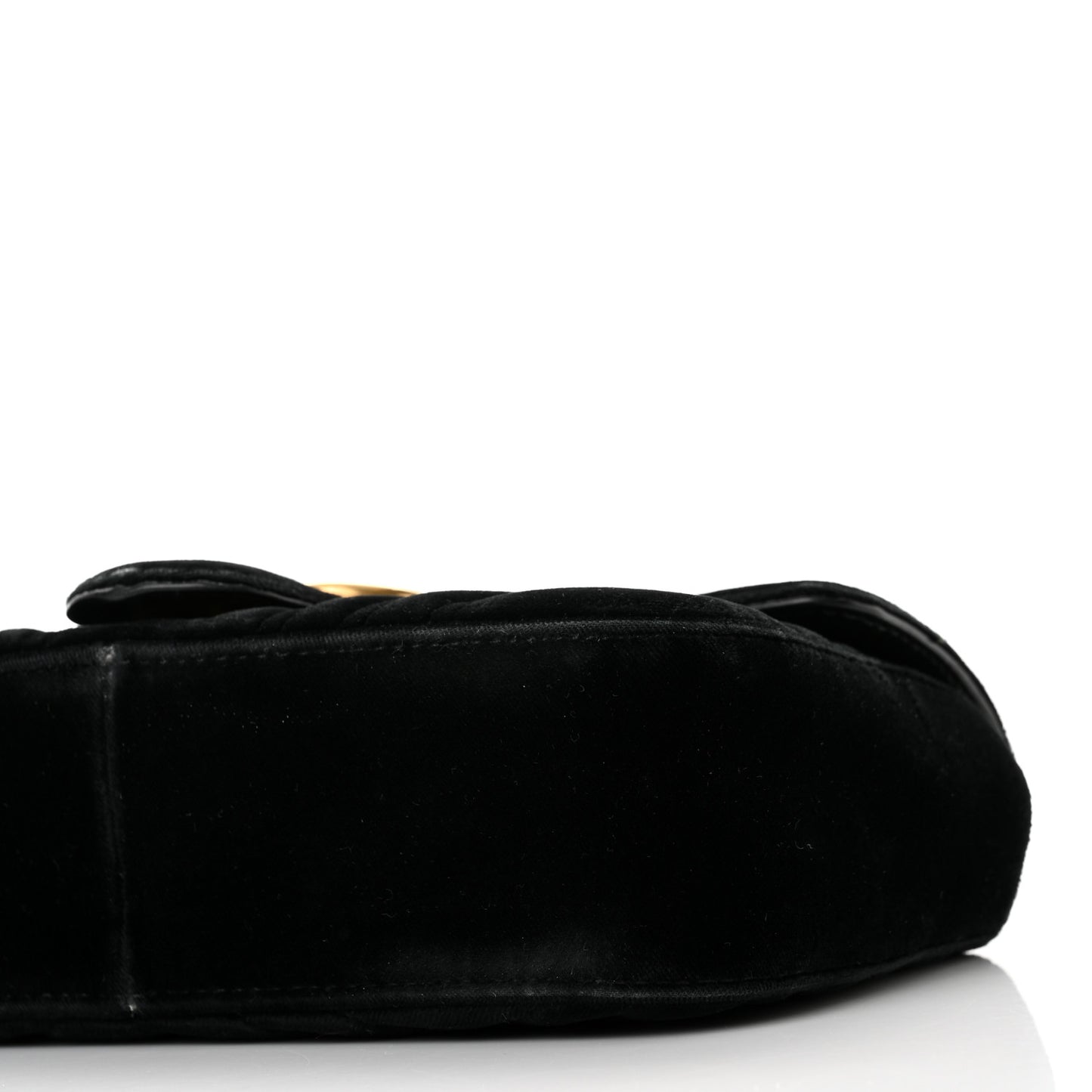 Velvet Matelasse Mini GG Marmont Shoulder Bag Black