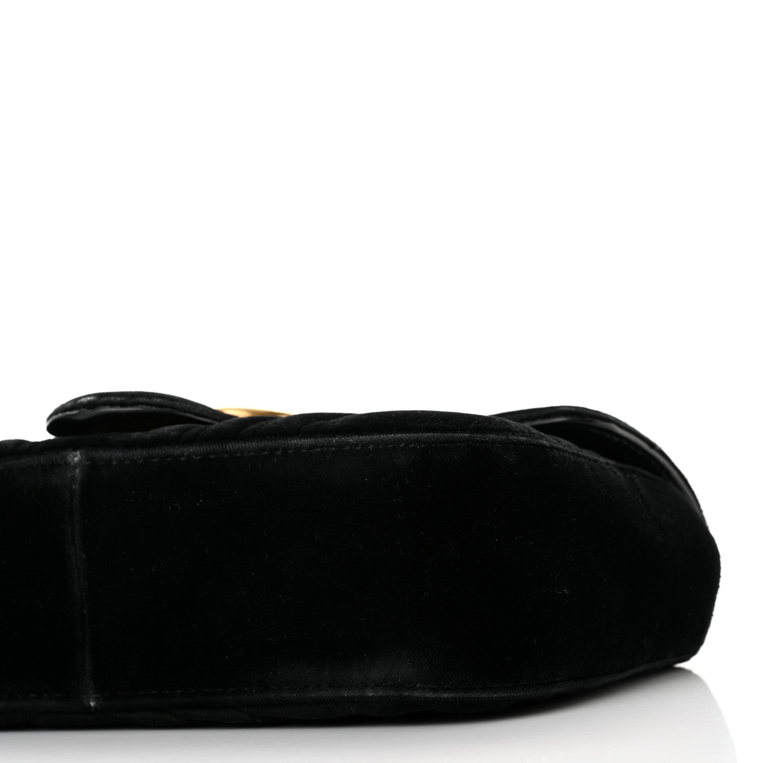 Gucci Velvet Matelasse Mini GG Marmont Shoulder Bag Black 10 of 13