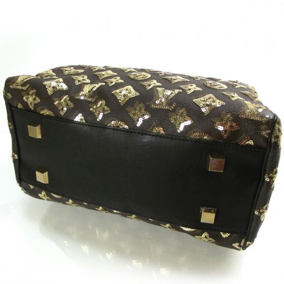 Louis Vuitton Monogram Sequins Eclipse Speedy 28 Gold 4 of 9