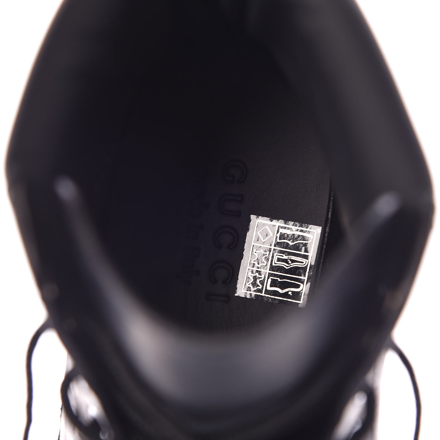 Gucci Rubberized Mens Lace Up Ankle Boots 8 Black 7 of 7