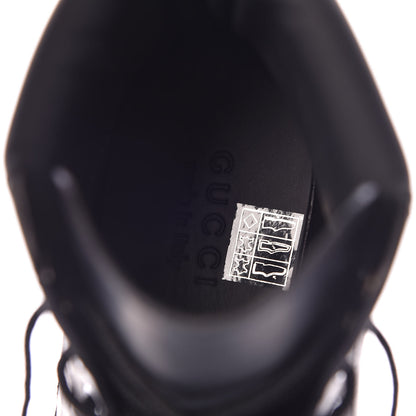 Gucci Rubberized Mens Lace Up Ankle Boots 8 Black 7 of 7