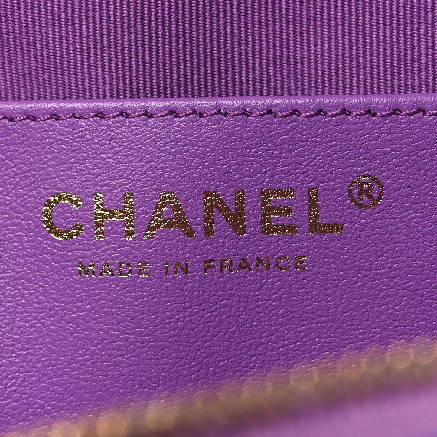 Lambskin Quilted CC In Love Heart Bag Purple