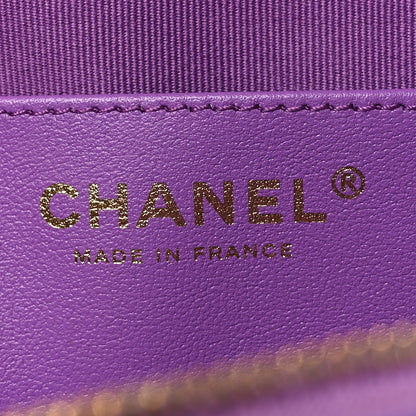 Chanel Lambskin Quilted CC In Love Heart Bag Purple 5 of 11