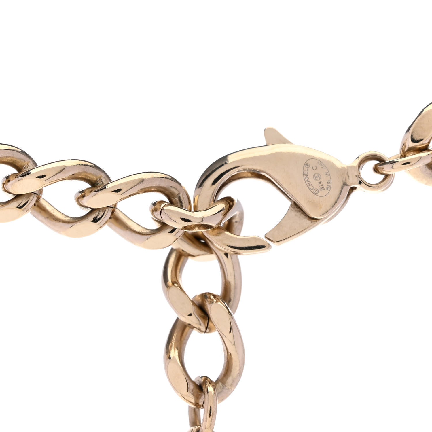 Chanel Metal Enamel Chain CC Choker Gold Multicolor 6 of 6
