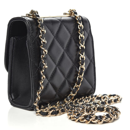 Chanel Lambskin Quilted Mini Trendy CC Chain Wallet Black 3 of 10