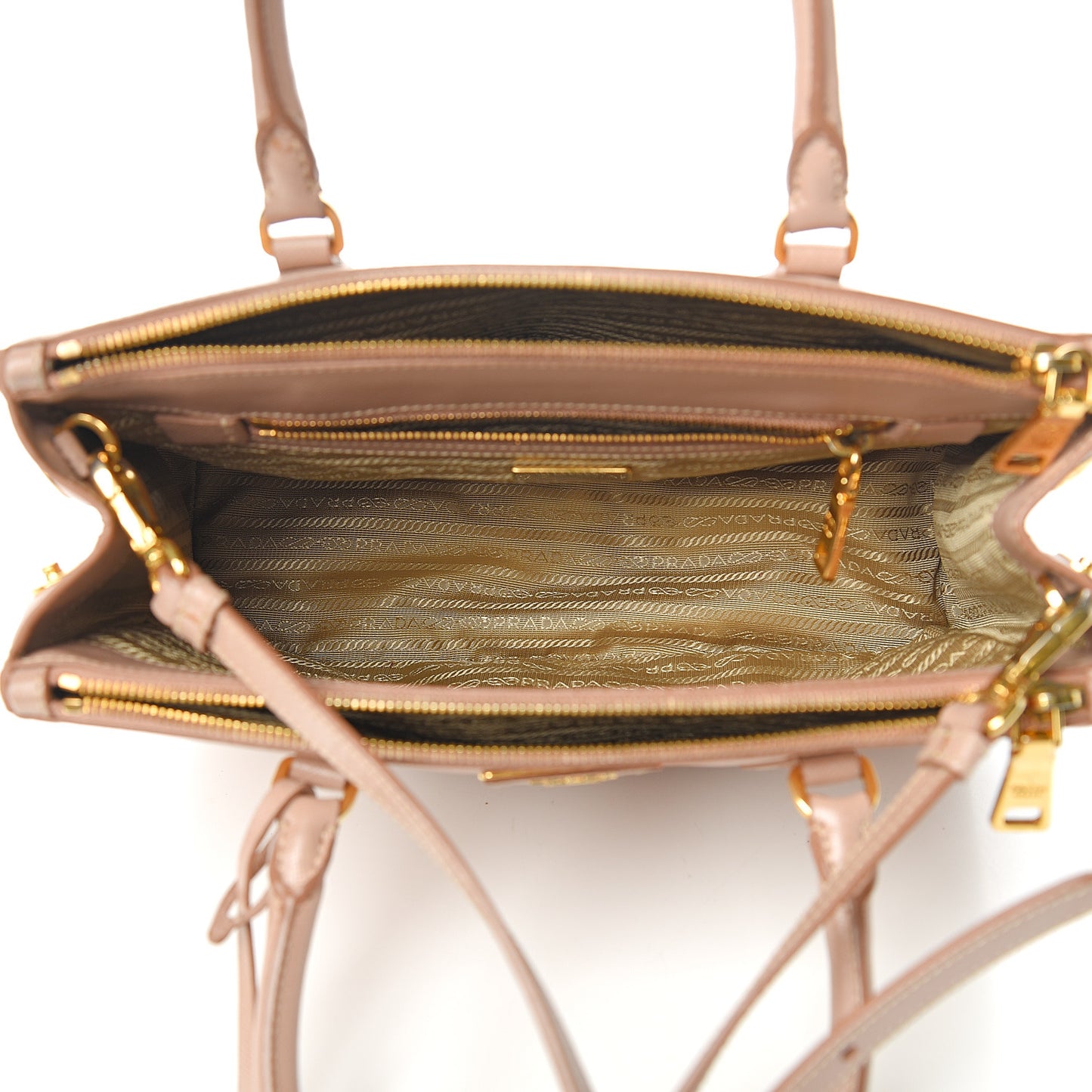 Saffiano Small Galleria Double Zip Tote Cammeo