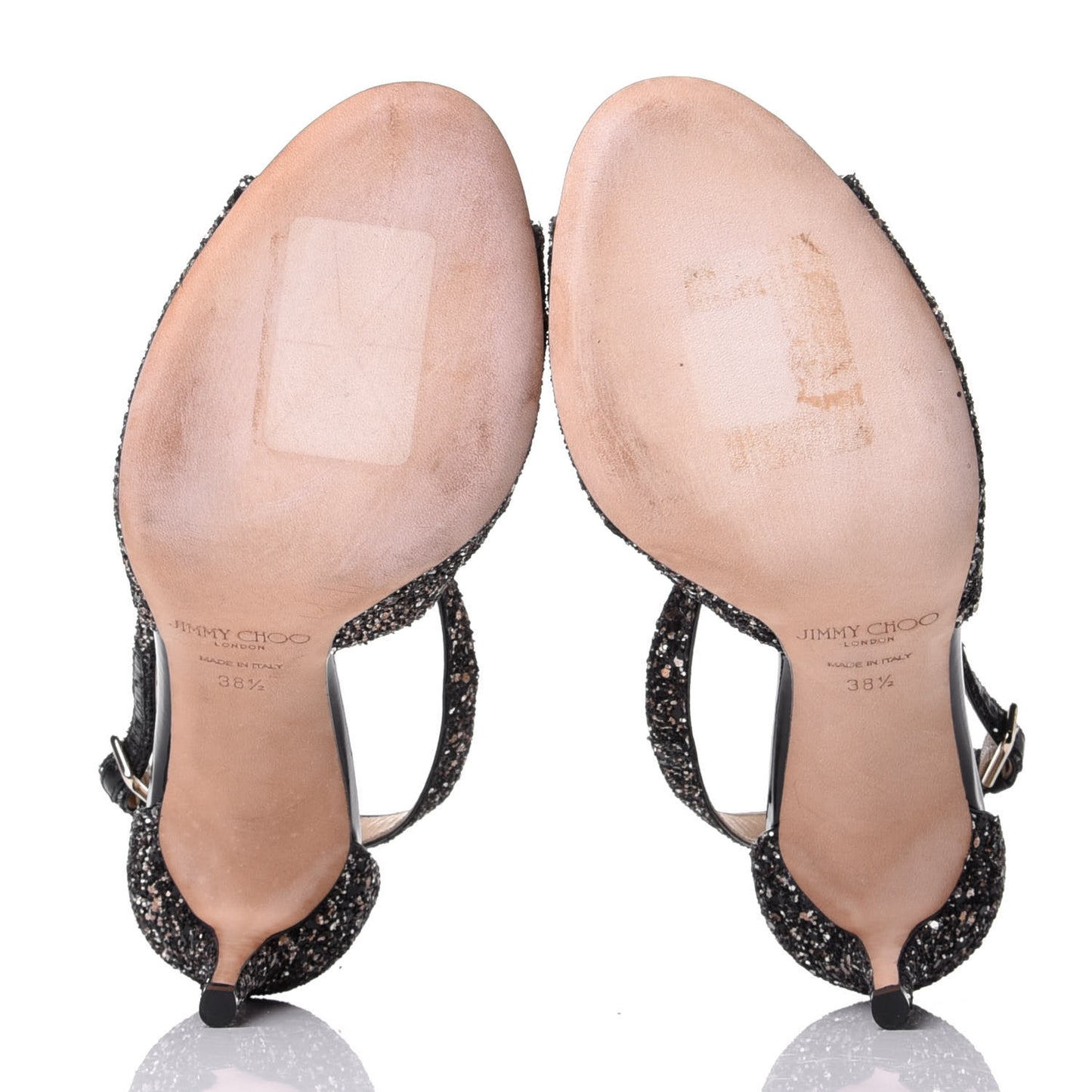 Coarse Glitter Emily 85 Sandals 38.5 Black