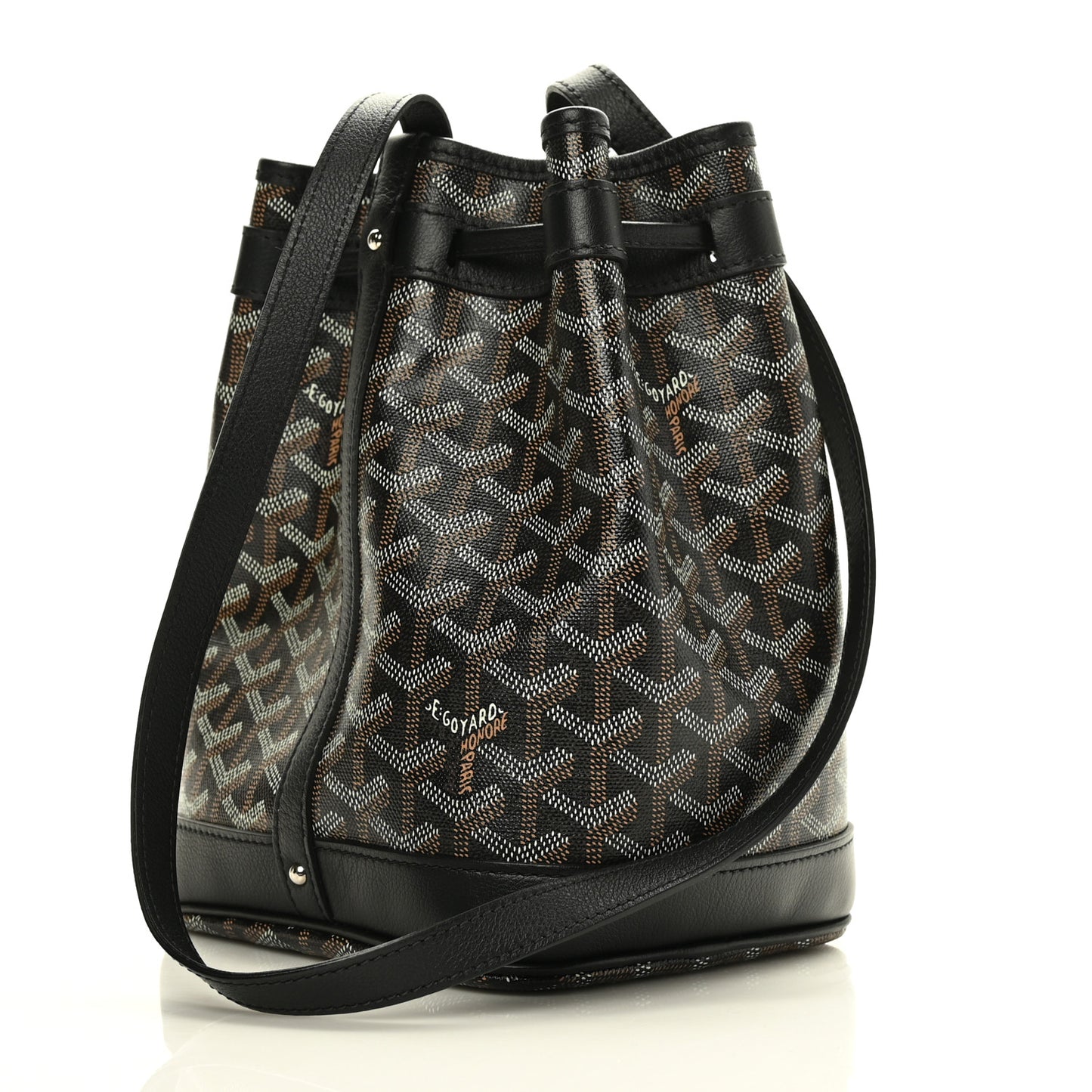 Goyardine Petit Flot Bucket Bag PM Black