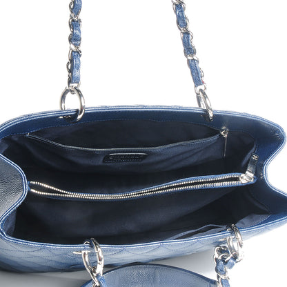 Chanel Caviar Grand Shopping Tote GST Dark Blue 7 of 7