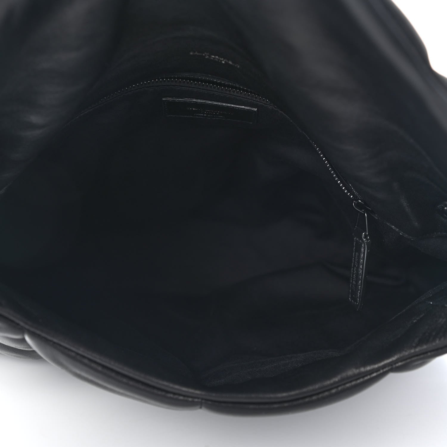 Saint Laurent Lambskin Quilted Medium Loulou Puffer Monogram Chain Satchel Black 4 of 8