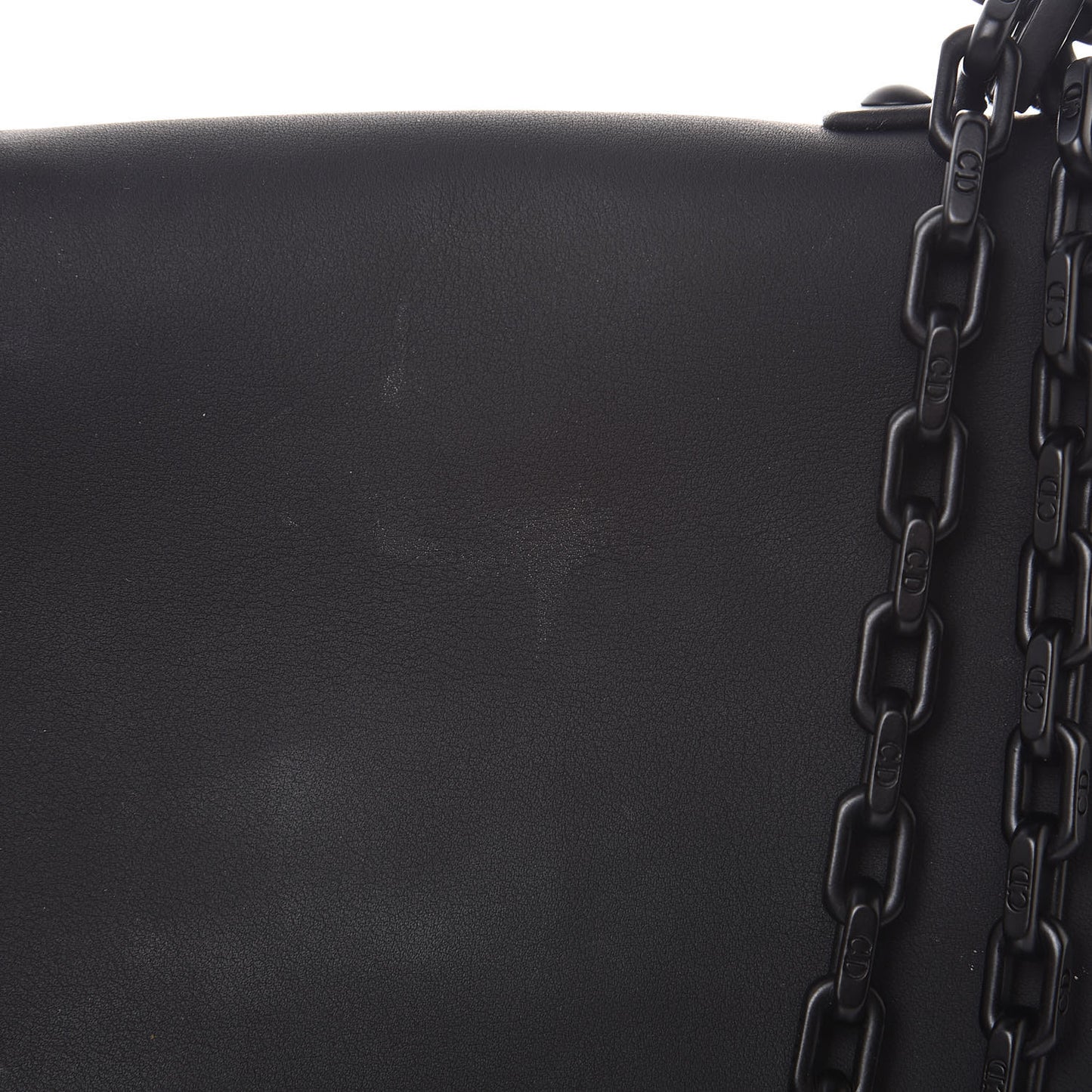 Ultra Matte Calfskin Mini J'Adior Chain Flap Bag Black