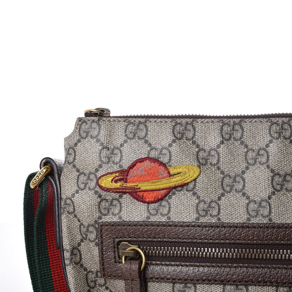 Gucci Soft GG Supreme Monogram Courrier Web Medium Flat Messenger Bag Beige New Acero Multicolor 8 of 10