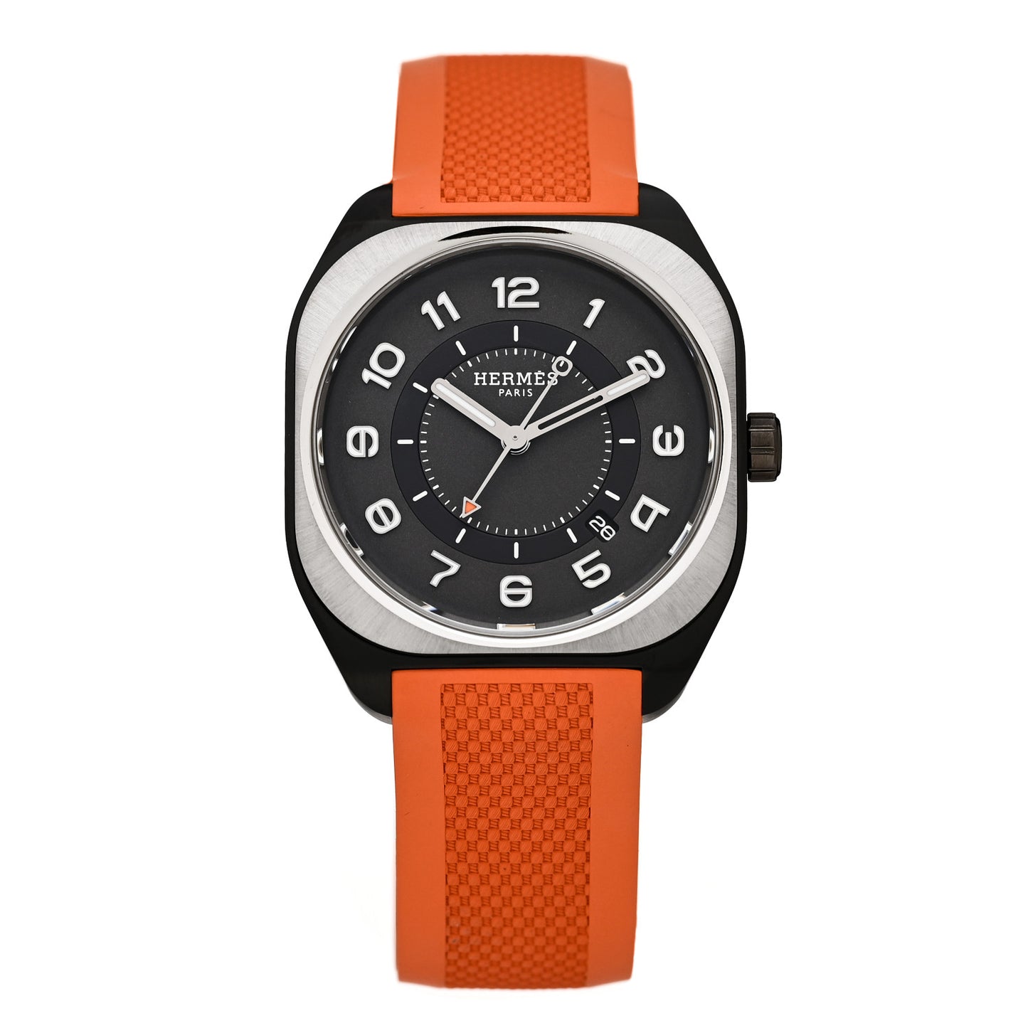 DLC Coated Titanium Rubber 39mm H08 Automatic Watch Orange