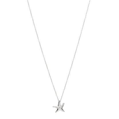 Tiffany Sterling Silver 15mm Elsa Peretti Starfish Pendant Necklace 1 of 3