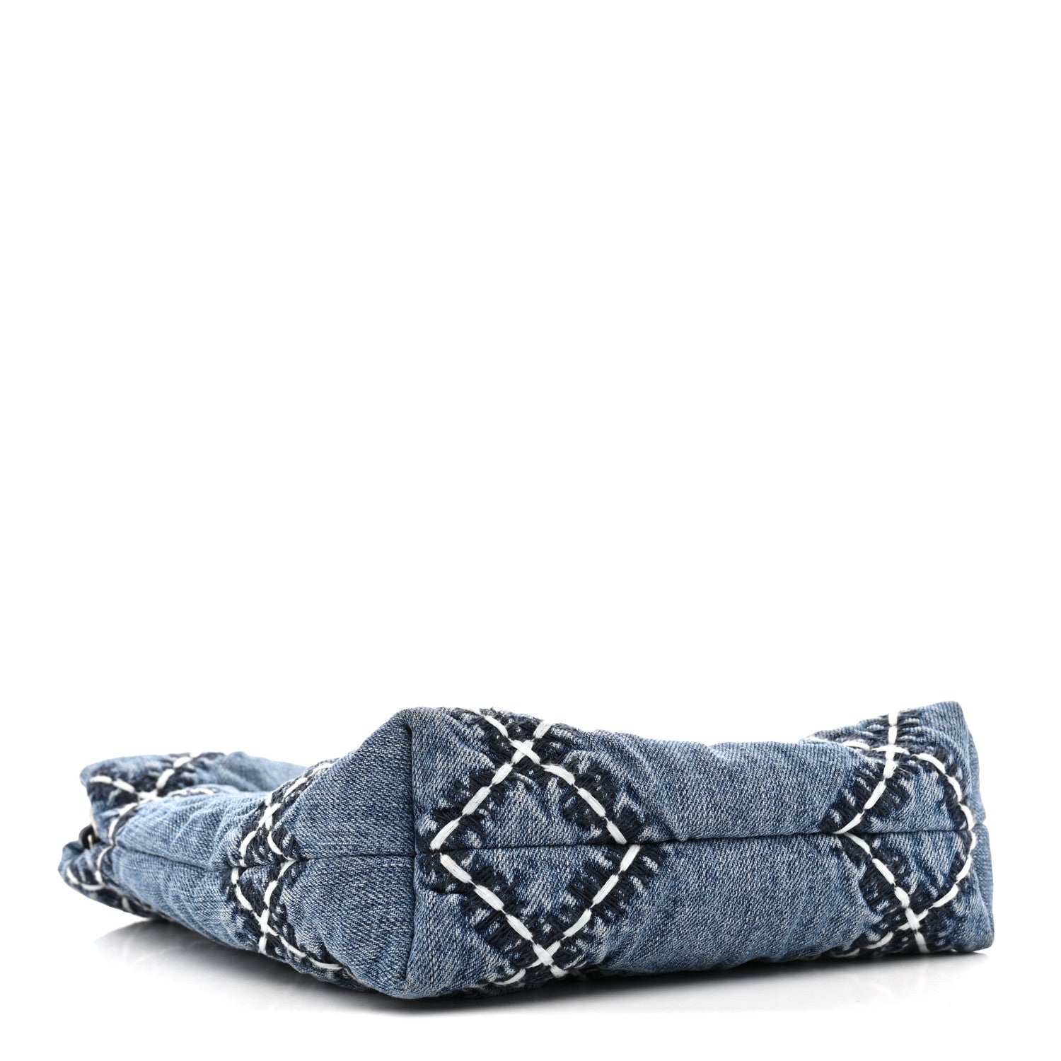 Chanel Denim Stitched Quilted Mini Chanel 22 Blue 4 of 10