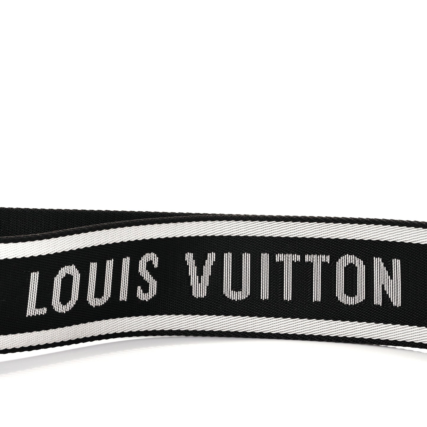 Nylon Jacquard Sporty Bandouliere Shoulder Strap Black
