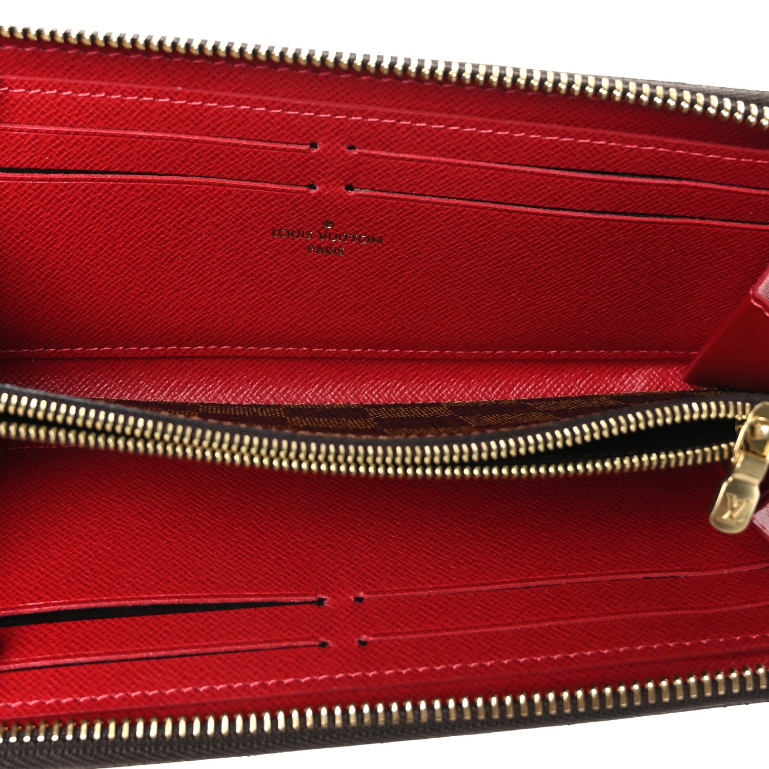 Louis Vuitton Damier Ebene Clemence Wallet Cherry 5 of 6