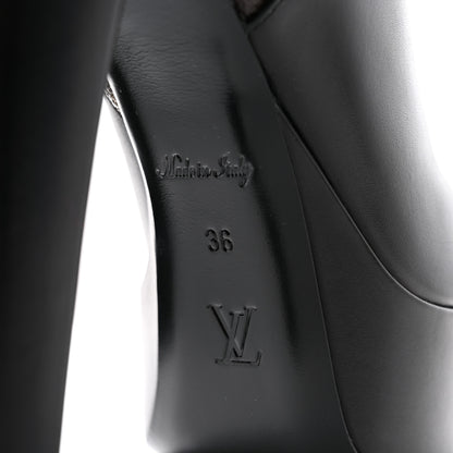 Louis Vuitton Calfskin Monogram Afterglow Platform Ankle Boots 36 Black 8 of 10