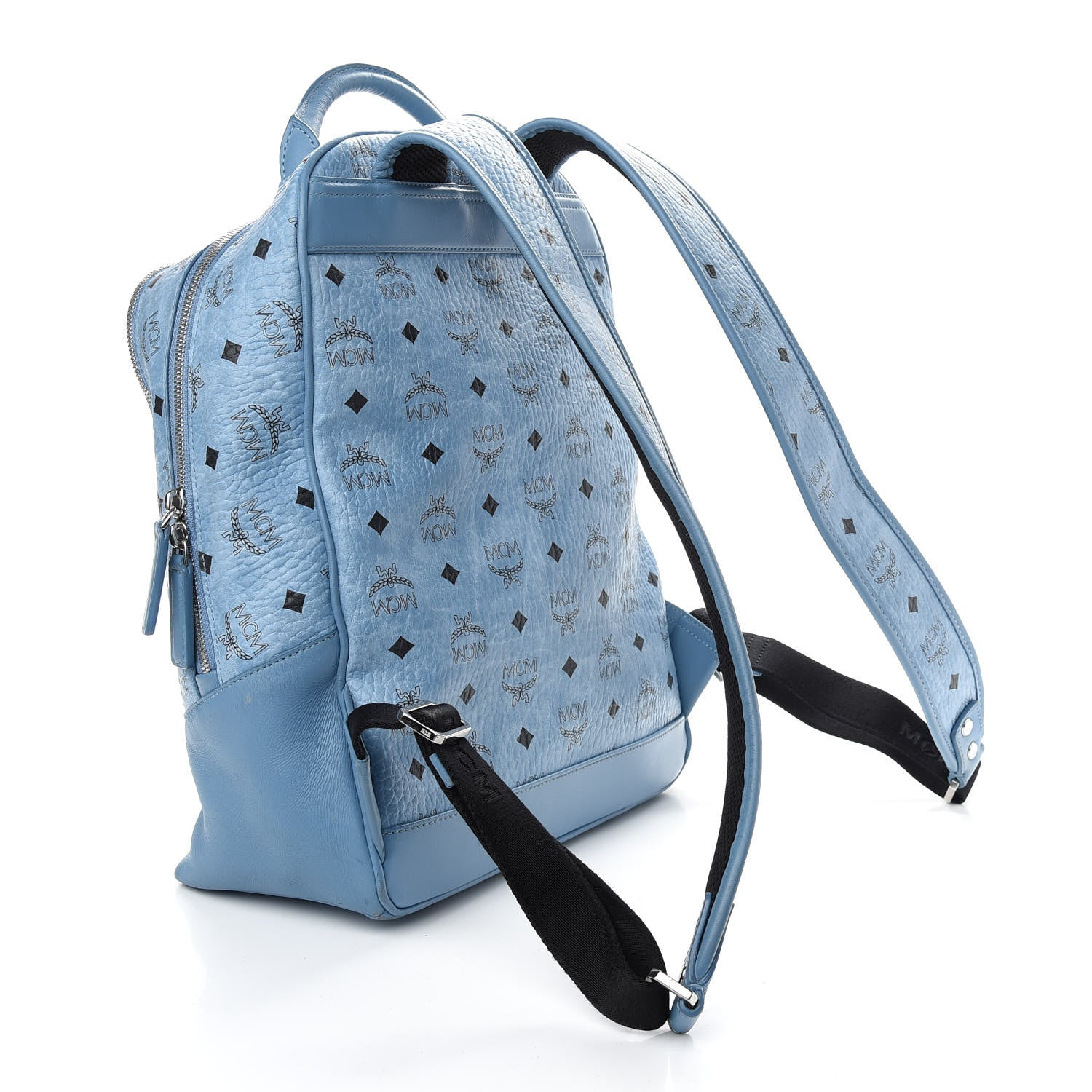 MCM Visetos Backpack Denim 3 of 9