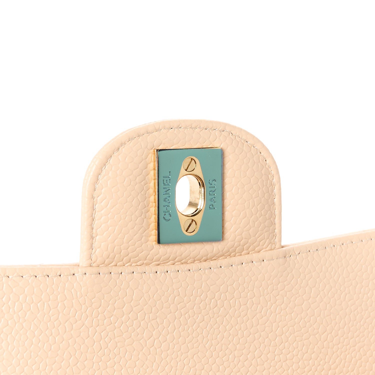 Chanel Caviar Quilted Medium Double Flap Beige 7 of 12