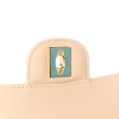 Chanel Caviar Quilted Medium Double Flap Beige 7 of 12